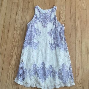 Lavender and White Lace Dress
